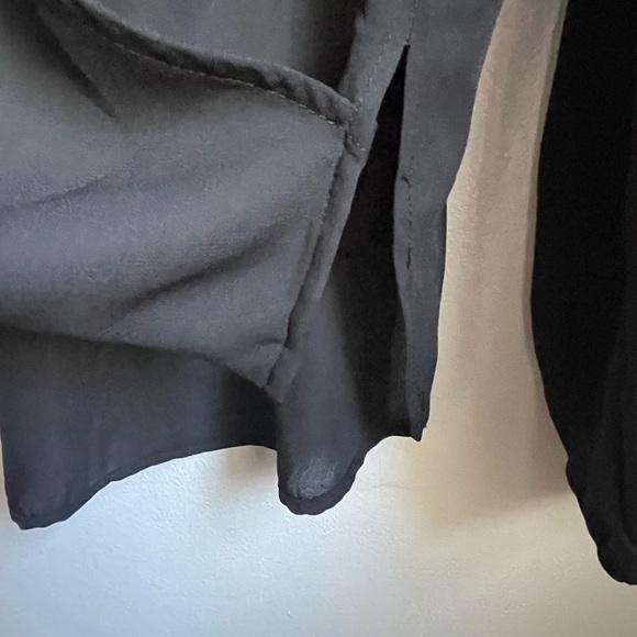 Belle Sky black sheer crisscross strappy top size large women’s - Picture 7 of 11